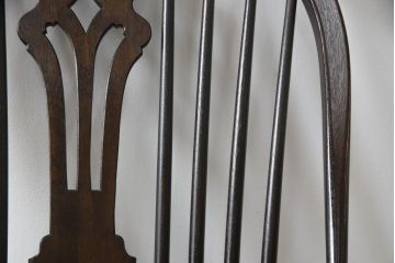 中古　希少!!　松本民芸家具　中古ではなかなかお目にかかれない猫脚ウィンザーチェア(ウインザーチェア、アームチェア、板座チェア、ダイニングチェア、椅子、イス)(定価約34万円)(R-069814)