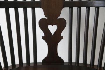 中古　希少!!　松本民芸家具　中古ではなかなかお目にかかれない猫脚ウィンザーチェア(ウインザーチェア、アームチェア、板座チェア、ダイニングチェア、椅子、イス)(定価約34万円)(R-069814)