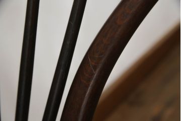 中古　希少!!　松本民芸家具　中古ではなかなかお目にかかれない猫脚ウィンザーチェア(ウインザーチェア、アームチェア、板座チェア、ダイニングチェア、椅子、イス)(定価約34万円)(R-069814)