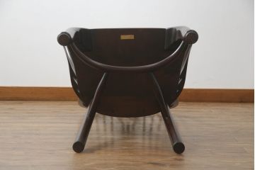中古　希少!!　松本民芸家具　中古ではなかなかお目にかかれない猫脚ウィンザーチェア(ウインザーチェア、アームチェア、板座チェア、ダイニングチェア、椅子、イス)(定価約34万円)(R-069814)