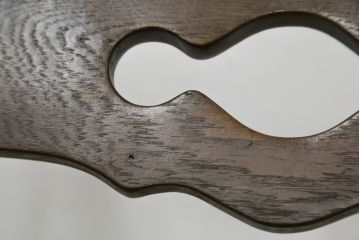 中古　横浜クラシック家具　ノックオンウッド(knockonwood)　Hand Made　オーク材　どこか懐かしい雰囲気漂うチェア2脚セット(ダイニングチェア、アームレスチェア、椅子、イス)(R-069819)