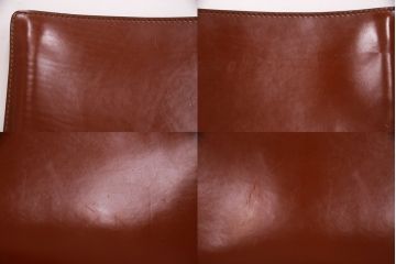 中古　Cassina(カッシーナ)　412　CAB(キャブ)　MARIO BELLINI(マリオベリーニ)　シンプルモダンな空間づくりに活躍するアームレスチェア2脚セット(ダイニングチェア、椅子、イス)(定価2脚で約47万5千円)(R-069823)