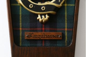 イギリスビンテージ　オーク材　タータンチェックのデザインが魅力的なスピニングチェア2脚セット(板座チェア、椅子、イス、ヴィンテージ)(R-069831)