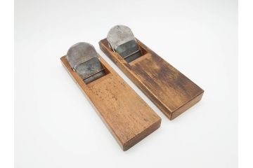 極上品　玉鋼　嵐山　東京兵部作　純和鉄鋼　兵部　東京鉋　大工道具　鉋2個セット(かんな、カンナ)(R-069853)