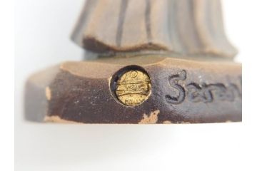 イタリア　ANRI(アンリ)　サラ&ケイ　結婚式　「With This Ring」　「To Love and to Cherish」　花嫁　花婿　大切な瞬間を切り取った様な木彫り人形2体(SarahKay、ウッドドール、置物)(R-069858)
