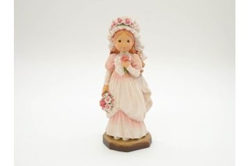 イタリア　ANRI(アンリ)　サラ&ケイ　結婚式　「With This Ring」　「To Love and to Cherish」　花嫁　花婿　大切な瞬間を切り取った様な木彫り人形2体(SarahKay、ウッドドール、置物)(R-069858)