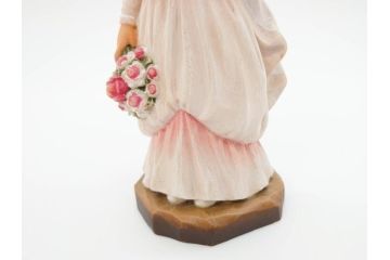 イタリア　ANRI(アンリ)　サラ&ケイ　結婚式　「With This Ring」　「To Love and to Cherish」　花嫁　花婿　大切な瞬間を切り取った様な木彫り人形2体(SarahKay、ウッドドール、置物)(R-069858)
