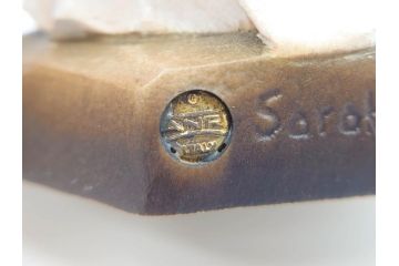 イタリア　ANRI(アンリ)　サラ&ケイ　結婚式　「With This Ring」　「To Love and to Cherish」　花嫁　花婿　大切な瞬間を切り取った様な木彫り人形2体(SarahKay、ウッドドール、置物)(R-069858)