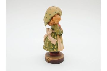 イタリア　ANRI(アンリ)　サラ&ケイ　「Ten roses for you」　牛　干支人形　優しい色合いが素敵な木彫り人形2体(ウシ、SarahKay、置物、ウッドドール)(R-069859)