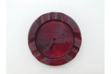稀少　大倉陶園　瑠璃(台座付き)　色蒔き(ピンク)　飯田深雪コラボ(Miyuki Iida)　ゴールドラインのデザインが目を惹くシュガーポット&花瓶3点セット(ボンボン、菓子器、洋食器、花器、箱付き)(R-069863)