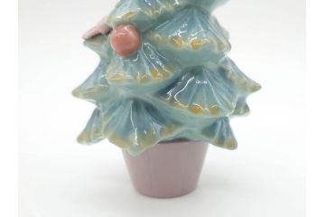 スペイン　リヤドロ　LLADRO　2005 EVENTS CREATION　思い出の丘　クリスマスツリー　優しい色合いと雰囲気が素敵なフィギュリン2点セット(陶器人形、置物、オブジェ、女の子)(R-069866)