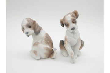 スペイン　リヤドロ　LLADRO　マイフレンド　ニューフレンド　表情豊かで可愛らしいフィギュリン2体(犬、蝶、カタツムリ、陶器人形、置物、オブジェ)(R-069868)