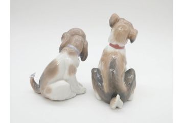 スペイン　リヤドロ　LLADRO　マイフレンド　ニューフレンド　表情豊かで可愛らしいフィギュリン2体(犬、蝶、カタツムリ、陶器人形、置物、オブジェ)(R-069868)