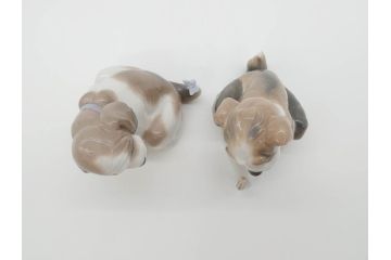 スペイン　リヤドロ　LLADRO　マイフレンド　ニューフレンド　表情豊かで可愛らしいフィギュリン2体(犬、蝶、カタツムリ、陶器人形、置物、オブジェ)(R-069868)