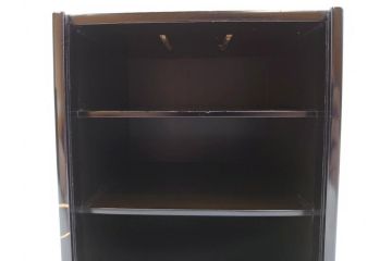 昭和初期　時代物　漆器　木製　梅と菊の蒔絵が目を惹く菓子箪笥(小引き出し、共箱付き)(R-069886)