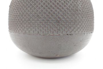 時代物　貫禄ある佇まいが目を惹く茶釜(茶道具、煎茶道具、風呂釜、霰、あられ、共箱付き)(R-069887)