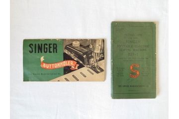 ジャンク品　SINGER(シンガー)　USA　221-1　フェザーウェイト　レトロな雰囲気が素敵なミシン(Feather weight、 箱付き、裁縫機械、糸)(R-069889)