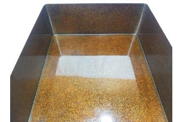 江戸期　時代物　法橋光琳　方祝　木製　鶴菊　螺鈿　金彩　蒔絵　梨子地　優美な鶴が印象的な文箱(書道具、小箱、硯箱、ツル、共箱付き)(R-069894)