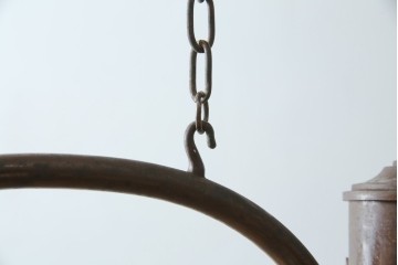 和製アンティーク　大正ロマンの雰囲気漂う古い洋館の3灯シャンデリア　(R-069901)