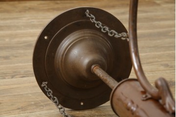 和製アンティーク　大正ロマンの雰囲気漂う古い洋館の3灯シャンデリア　(R-069901)