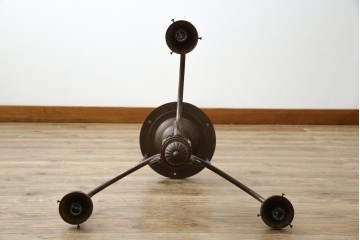 和製アンティーク　大正ロマンの雰囲気漂う古い洋館の3灯シャンデリア　(R-069901)