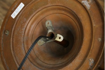 和製アンティーク　大正ロマンの雰囲気漂う古い洋館の3灯シャンデリア　(R-069901)