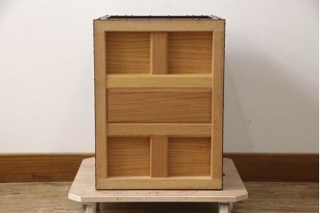 中古　希少!!　職人手造り　木戸良平作　重厚な金具とかくしのからくりが魅力の酒田船箪笥(掛硯型、懸硯型、舟箪笥、銭箱、時代箪笥、帳場箪笥、小物収納、小引き出し)(定価約170万円)(R-069912)