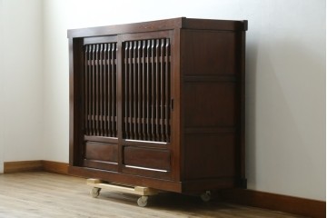 中古 上質な和の空間を演出する水屋箪笥サイドボード　(R-069921)