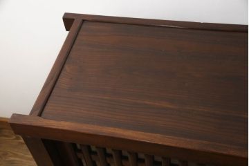 中古 上質な和の空間を演出する水屋箪笥サイドボード(サイドキャビネット、収納棚、戸棚、下駄箱)(R-069921)