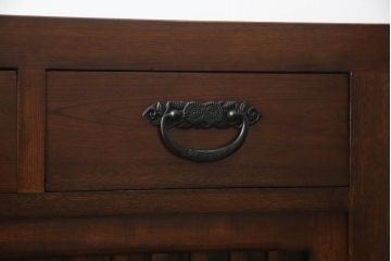 中古　上質な和の空間を演出する水屋箪笥サイドボード(サイドキャビネット、収納棚、戸棚、食器棚、茶箪笥)(R-069922)
