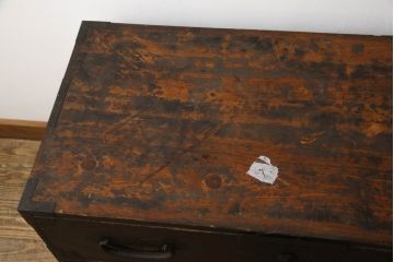 和製アンティーク　時代を経た趣が感じられる時代箪笥ローボード(和たんす、収納箪笥、衣装箪笥、引き出し、ローチェスト、テレビ台)(R-069934)
