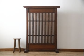 中古　美品　特大!!　九州民芸家具　和の趣溢れる佇まいが魅力の衝立て(つい立て、衝い立て、パーテーション、仕切り、店舗什器)(R-069947)