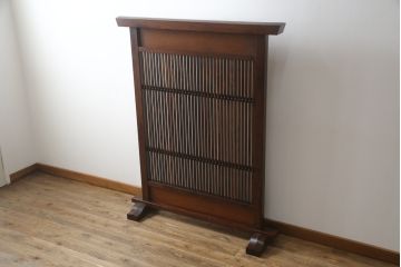 中古　美品　特大!!　九州民芸家具　和の趣溢れる佇まいが魅力の衝立て(つい立て、衝い立て、パーテーション、仕切り、店舗什器)(R-069947)