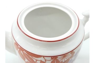 戦前・昭和初期　オールド　東洋陶器　TOYOTOKI KOKURA JAPAN　おしゃれな色合いが華やかな空間を演出してくれるティーセット(東陶、トートー、ティーポット、ティーカップ、ソーサー、クリーマー、ミルクジャー、シュガーポット、箱付き)(R-069952)