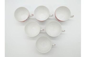 戦前・昭和初期　オールド　東洋陶器　TOYOTOKI KOKURA JAPAN　おしゃれな色合いが華やかな空間を演出してくれるティーセット(東陶、トートー、ティーポット、ティーカップ、ソーサー、クリーマー、ミルクジャー、シュガーポット、箱付き)(R-069952)