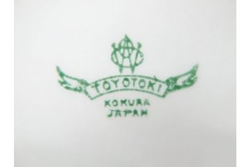 戦前・昭和初期　オールド　東洋陶器　TOYOTOKI KOKURA JAPAN　おしゃれな色合いが華やかな空間を演出してくれるティーセット(東陶、トートー、ティーポット、ティーカップ、ソーサー、クリーマー、ミルクジャー、シュガーポット、箱付き)(R-069952)