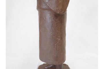 佐藤助雄作　ふる里　どこか懐かしさを感じるブロンズ像(冊子付き、共箱付き、銅像、置物、オブジェ)(R-069957)