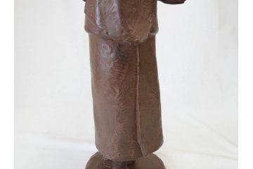 佐藤助雄作　ふる里　どこか懐かしさを感じるブロンズ像(冊子付き、共箱付き、銅像、置物、オブジェ)(R-069957)