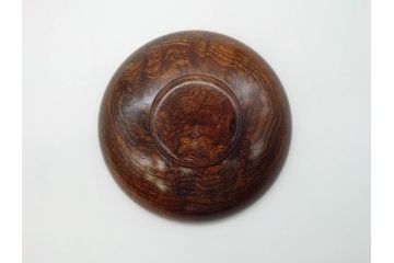 人間国宝　川北良造　欅(ケヤキ)杢　上品な和の雰囲気と美しい杢目が目を惹く茶托5枚セット(共箱付き、木製皿、小皿)(R-069960)