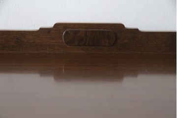 中古　美品　神戸元町欧風家具メープル不二屋製　マホガニー材の高級キャビネット(収納棚、戸棚)(R-069966)