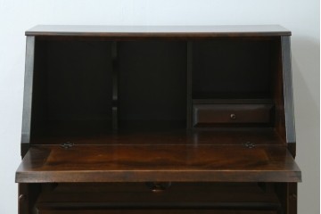 中古　北海道民芸家具　シンプルなデザインが魅力のライティングビューロー　(R-069967)