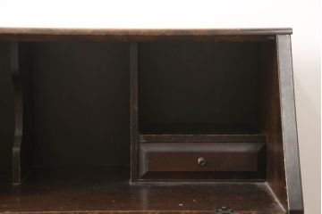 中古　北海道民芸家具　シンプルなデザインが魅力のライティングビューロー(ワークデスク、簿記机、在宅ワーク、在宅用、引き出し)(R-069967)