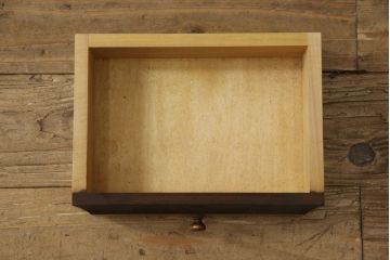 中古　北海道民芸家具　シンプルなデザインが魅力のライティングビューロー(ワークデスク、簿記机、在宅ワーク、在宅用、引き出し)(R-069967)