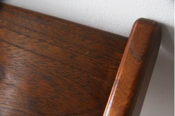 中古　九州民芸家具　上質な雰囲気漂う肘掛付き座椅子(座いす、座イス)(R-069978)