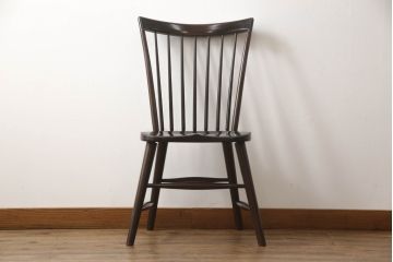 中古　松本民芸家具　シンプルで上品な佇まいのNC型チェア(ダイニングチェア、椅子、イス、板座チェア)(R-069987)