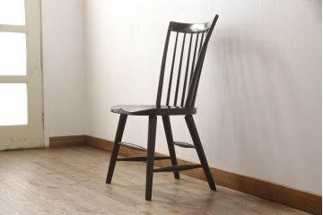 中古　松本民芸家具　シンプルで上品な佇まいのNC型チェア(ダイニングチェア、椅子、イス、板座チェア)(R-069987)