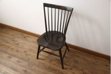 中古　松本民芸家具　シンプルで上品な佇まいのNC型チェア(ダイニングチェア、椅子、イス、板座チェア)(R-069987)