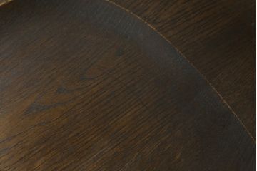 中古　美品　永田良介商店　神戸洋家具　落ち着きのあるシックな佇まいが魅力のラダー型ダイニングチェア2脚セット(食堂椅子、ラダーバックチェア、ワークチェア、板座チェア、イス)(R-069990)