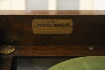 アメリカアンティーク　激レア　希少　エジソン社　チッペンデールC-19型　エジソンディスク フォノグラフ(EDISON DISC PHONOGRAPH)　ディスク式蓄音機(レコードプレイヤー、エジソン研究所モデル)(R-069995)