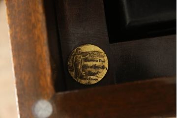アメリカアンティーク　激レア　希少　エジソン社　チッペンデールC-19型　エジソンディスク フォノグラフ(EDISON DISC PHONOGRAPH)　ディスク式蓄音機(レコードプレイヤー、エジソン研究所モデル)(R-069995)